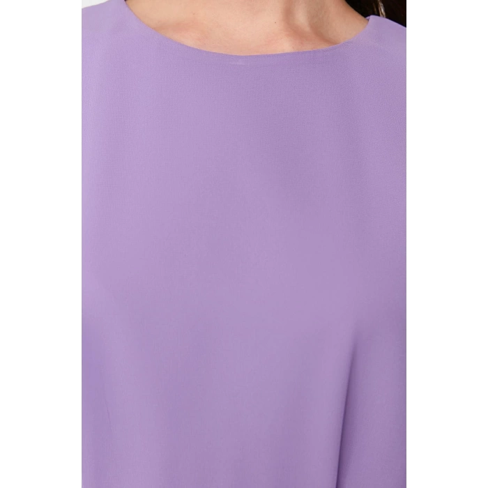 New Regular Day Night Chiffon Woven Crew Neck Short Sleeve A-Line Mini Length Dress