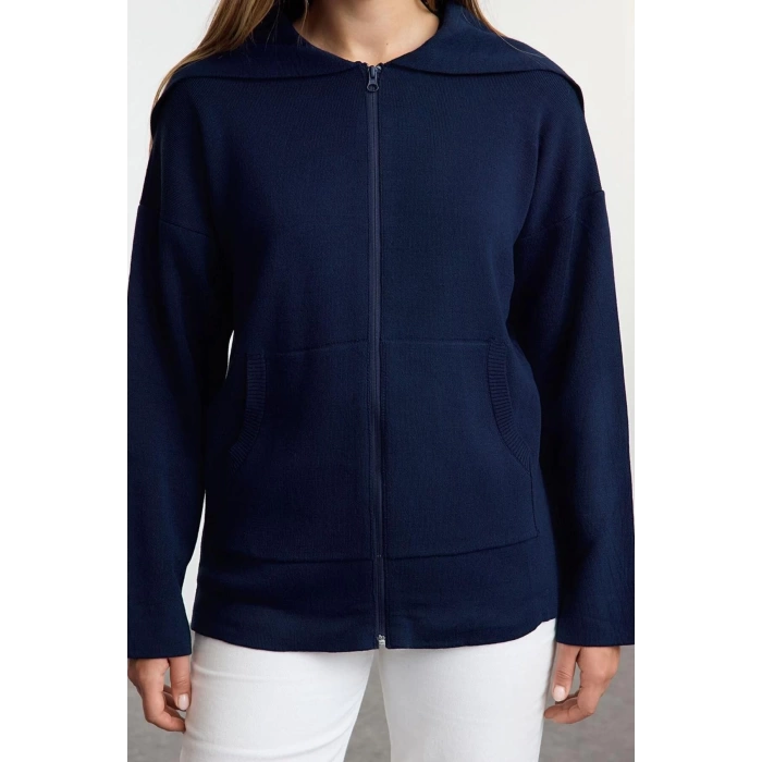 Women Fashion Stylish Regular Turn-down Collar Regular Turn-down Collar Knitwear Cardigan