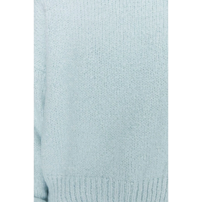Women Fashion Stylish Regular Crew Neck Long Sleeve Plain Wide Pattern Soft Texture Basic Knitwear Sweater