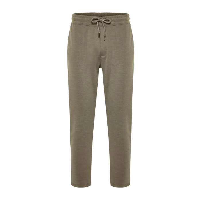 Mens New Fashion Straight Leg Regular Length Knitted Jogger Fit Waist Lace-Up Textured Knitted Casual Pants