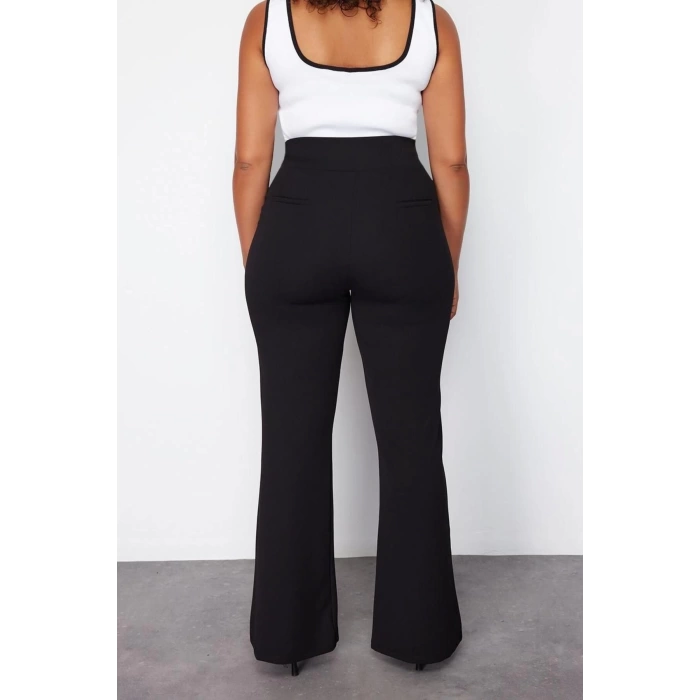 Kadın Yeni Moda Büyük Beden Geniş Paça Uzun Boy Örme
