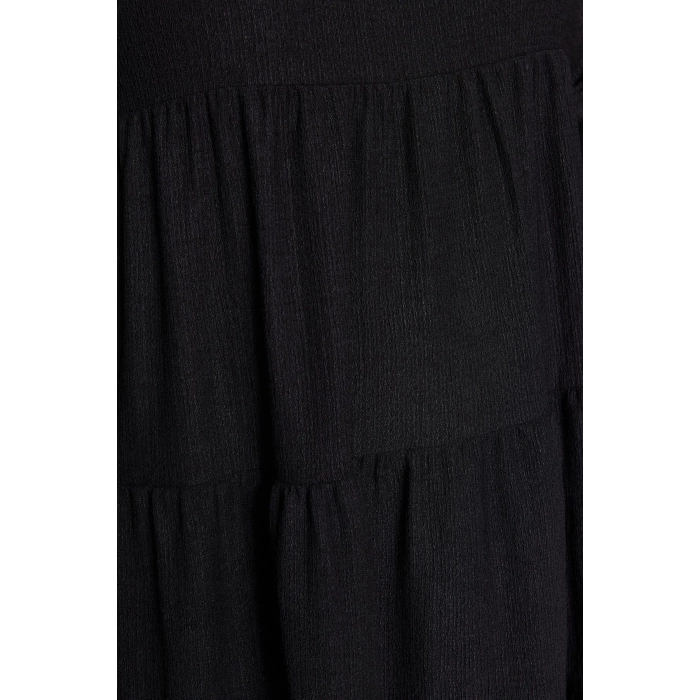 Women Fashion Stylish Plus Size Mini Length Crew Neck Relaxed Plain A-line Knitted Dress
