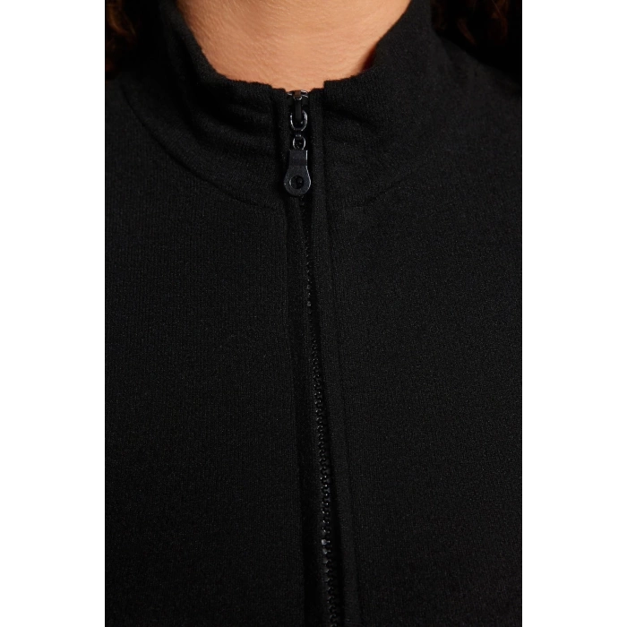 Women Fashion Stylish Plus Size Mini Length Stand Collar Relaxed Soft Knitted Plus Size Dress