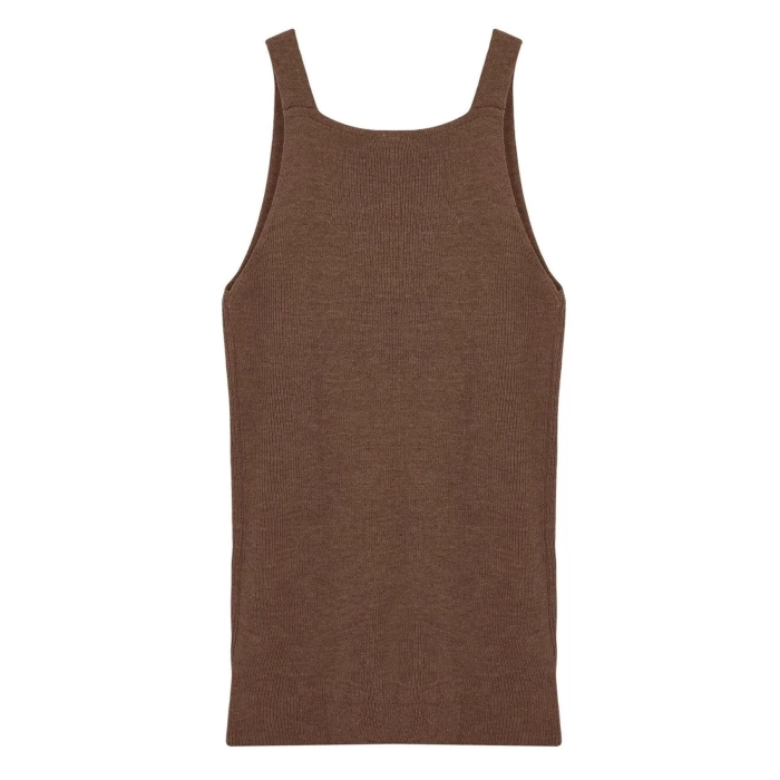 Women Fashion Stylish Plus Size Midi Length V Neck Fitted Vest Knit Dress