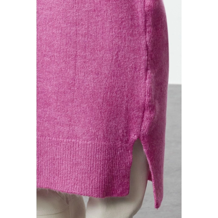 Women Fashion Stylish Hijab Maxi Length V Neck Oversize Soft Texture Knit Dress
