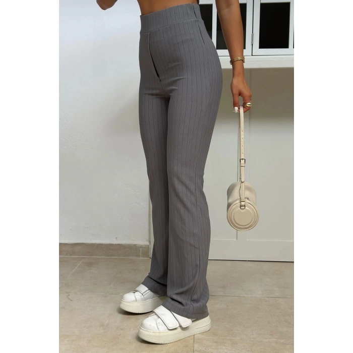 Womens Fashion Stylish Regular Long Length Long Sleeve Regular Buttoned Flexible Knitted Top-Bottom Set