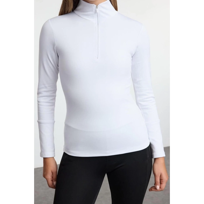 Womens Stand Collar Standard Sleeve Standard Extra Warm Zippered Polar Winter Knitted Sports Sweatshirt