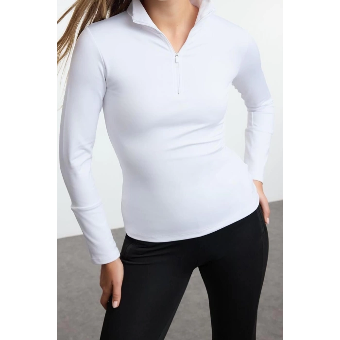 Womens Stand Collar Standard Sleeve Standard Extra Warm Zippered Polar Winter Knitted Sports Sweatshirt