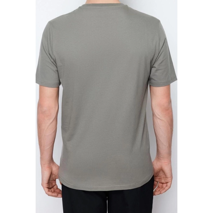 Yeni Sezon Slim %100 Pamuk Bisiklet Yaka Kısa Kol Baskılı Desenli Günlük Dokuma T-Shirt