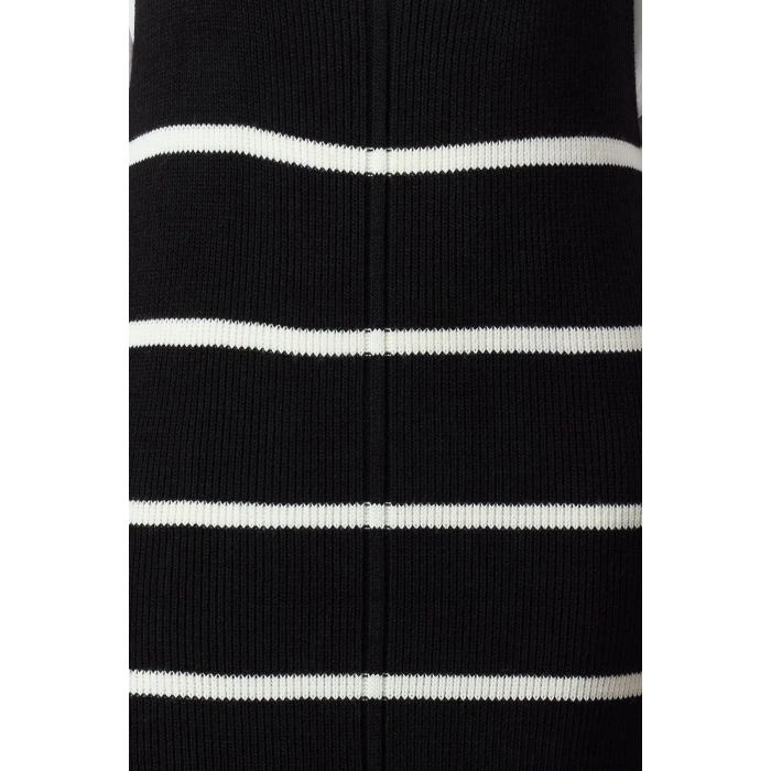 Kadın Moda Şık Maxi Boy V Yaka Regular Siyah Triko Jile Elbise