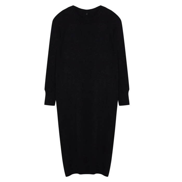 Women Fashion Stylish Maxi Length Stand Collar Regular Knitwear Premium Yarn Special Yarn Dress