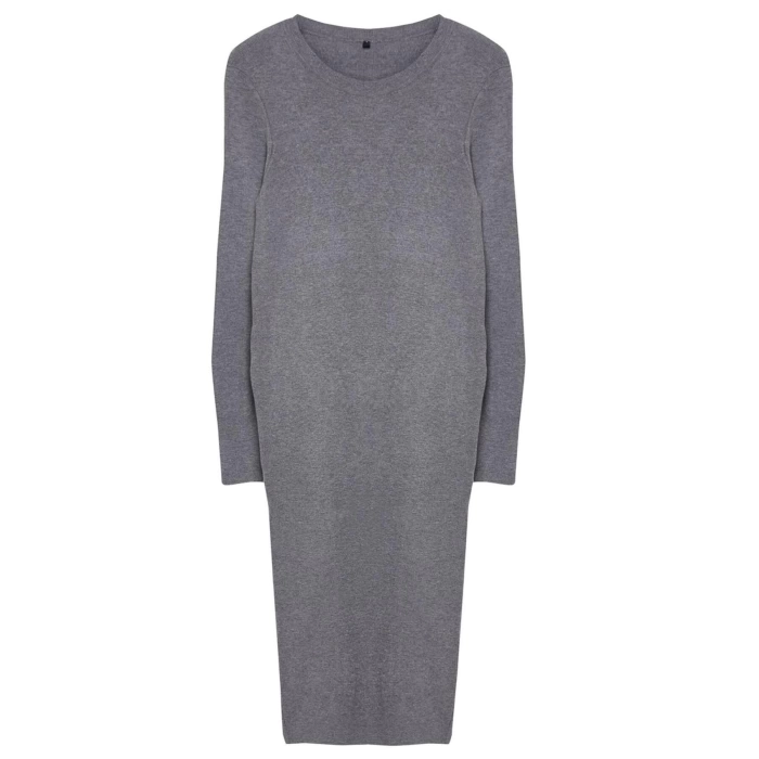 Women Fashion Stylish Maxi Length Stand Collar Regular Knitwear Premium Yarn Special Yarn Dress