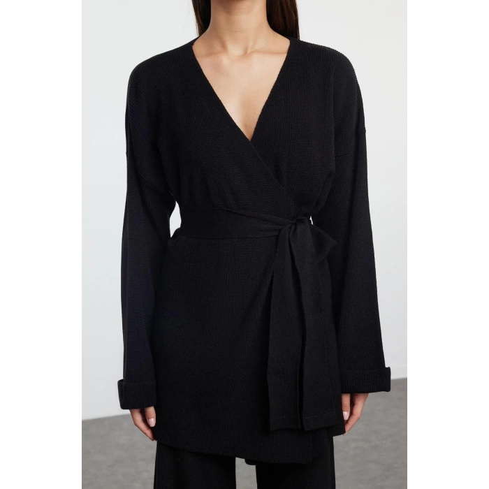 Women Fashion Stylish Regular Length Long Sleeve Midi Length Knitwear Top-Bottom Set