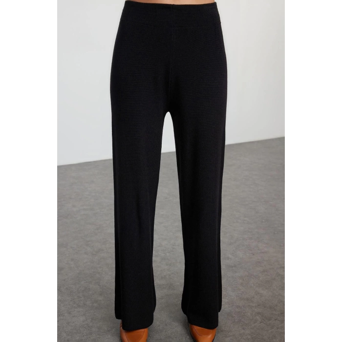 Women Fashion Stylish Regular Length Long Sleeve Midi Length Knitwear Top-Bottom Set