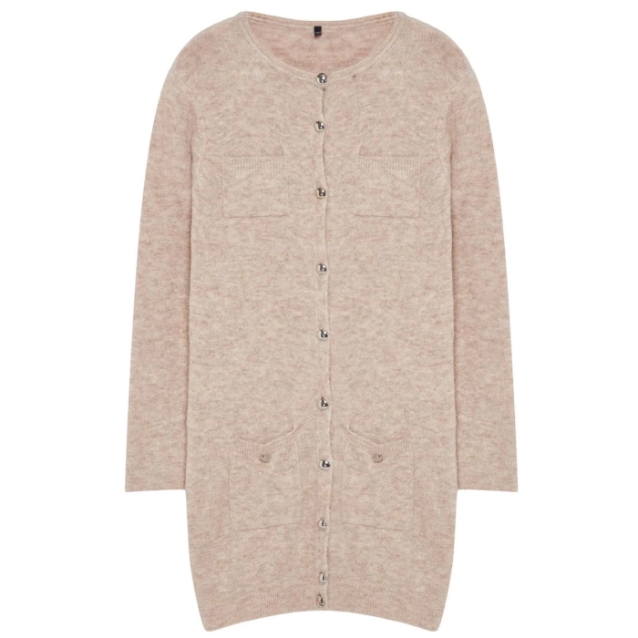 Women Fashion Stylish Mini Length Crew Neck Regular Length Knitted Woolen Dress