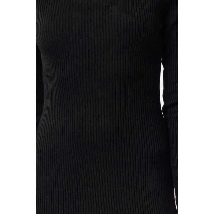 Women Fashion Stylish Maxi Length Crew Neck Regular Knitted Backless Dress