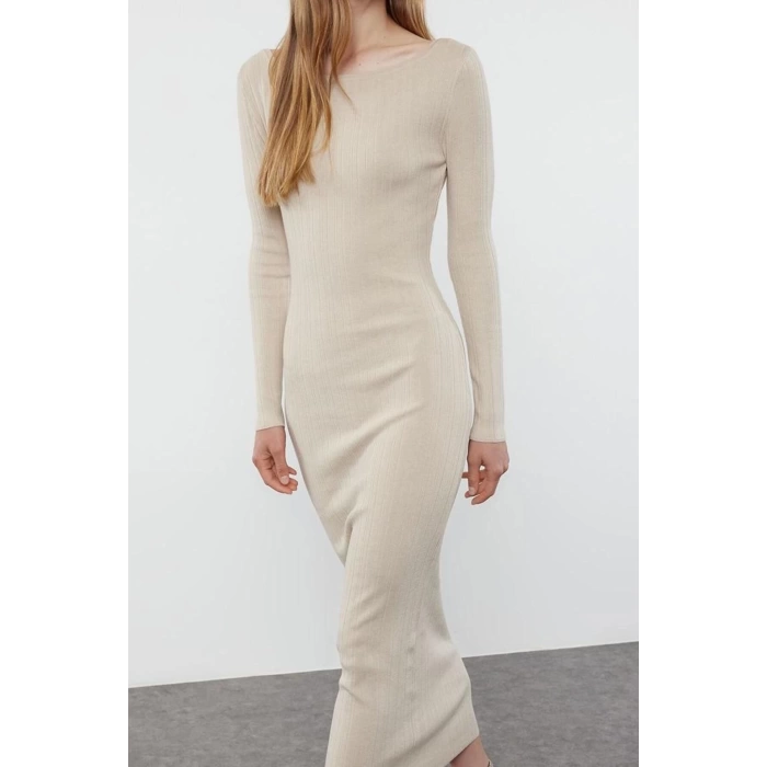 Women Fashion Stylish Maxi Length Boat Neck Regular Knitwear Premium Yarn Special Yarn Dress