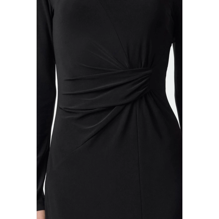Womens Maxi Length Asymmetrical Collar Slim Limited Edition Off-the-Shoulder Draped Flexible Knit Dress