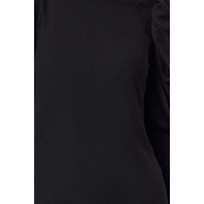 Women Fashion Stylish Mini Length Stand Collar Slim Fitted Stretchy Knitted Dress