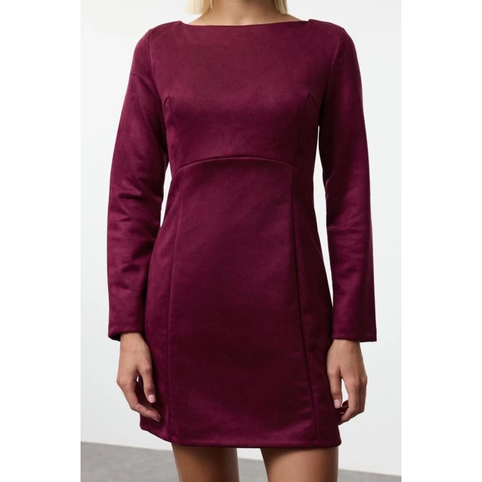 Women Fashion Stylish Mini Length Crew Neck Regular Straight Cut Woven Dress