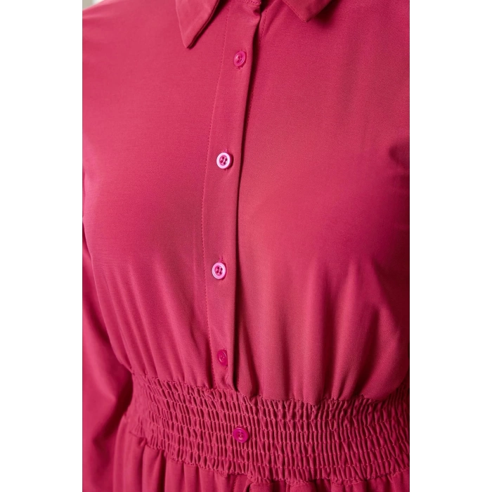 Women Fashion Stylish Mini Length Polo Neck Slim Elastic Waist Knitted Dress