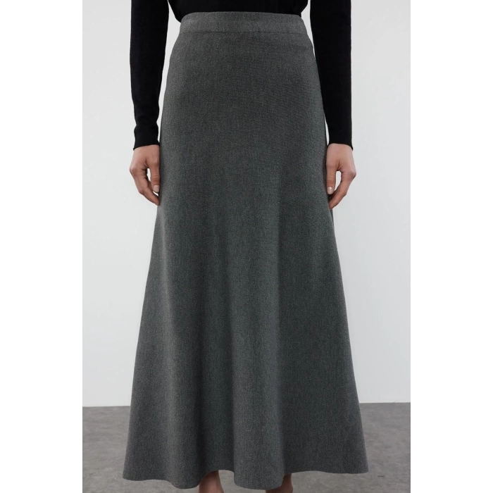 Women Fashion Style Midi Unlined Knitwear Premium Yarn Special Yarn Midi Knitwear Skirt