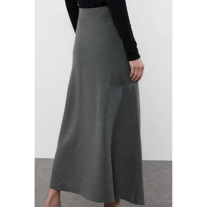 Women Fashion Style Midi Unlined Knitwear Premium Yarn Special Yarn Midi Knitwear Skirt