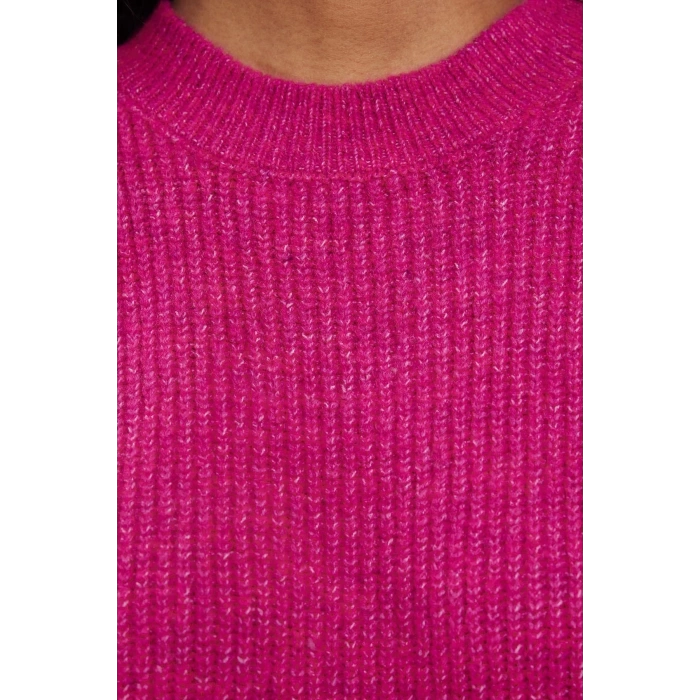 Women Fashion Stylish Crew Neck Standard Sleeve Regular Soft Texture Knitwear Sweater