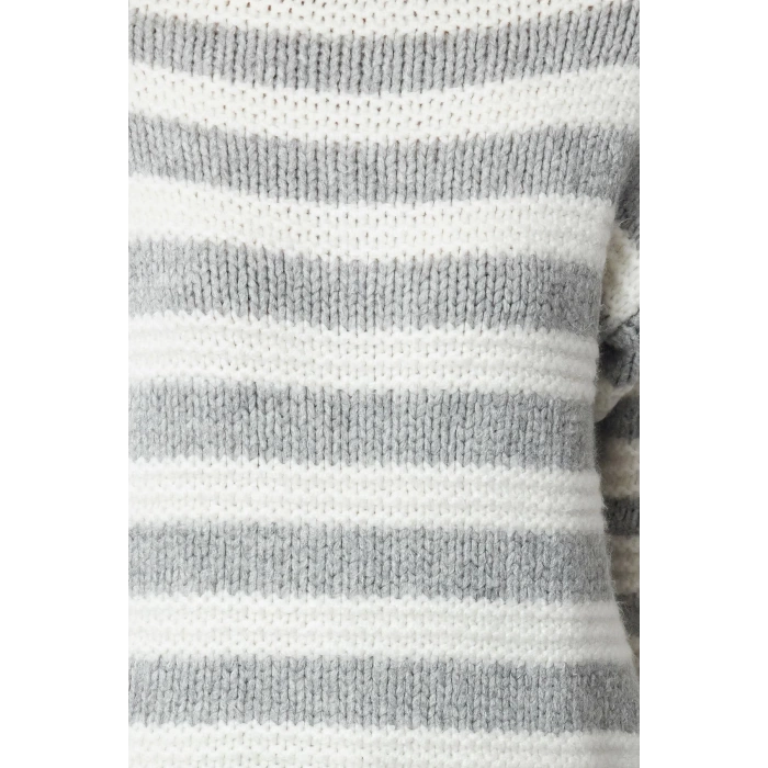 Women Fashion Stylish Crew Neck Standard Sleeve Regular Color Block Knitwear Sweater