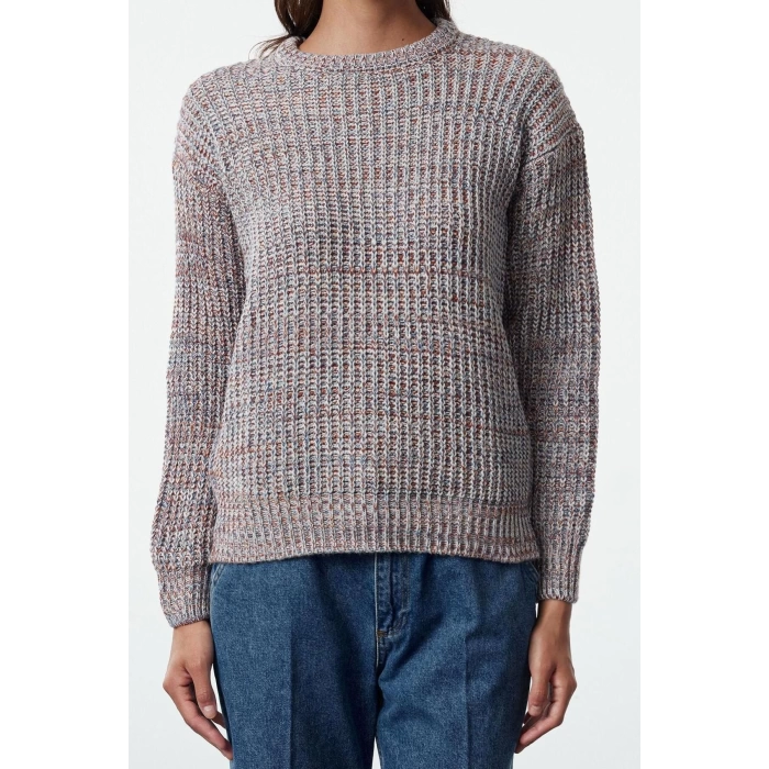 Women Fashion Stylish Crew Neck Regular Sleeve Regular Knitted Sweater