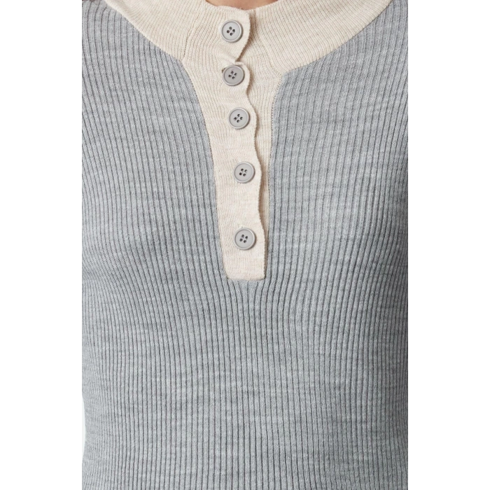 Women Fashion Stylish Carmen Collar Standard Sleeve Regular Stand Collar Knitwear Sweater