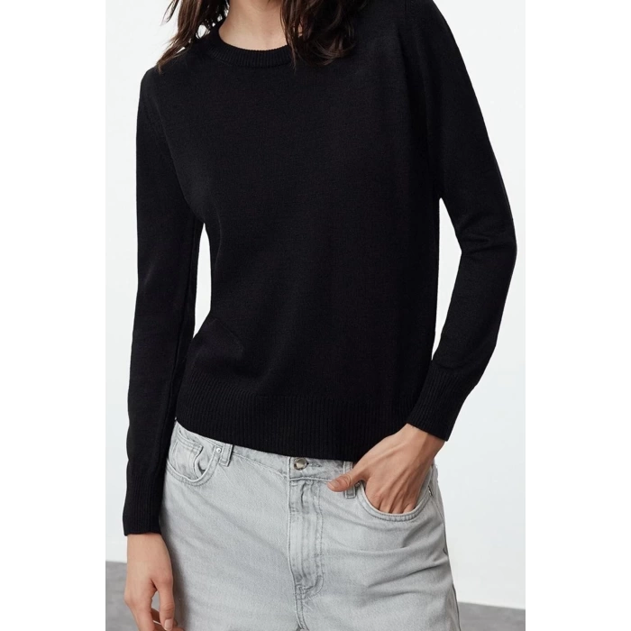 Women Fashion Stylish Crew Neck Standard Sleeve Regular Basic Triple Pack Knitwear Sweater