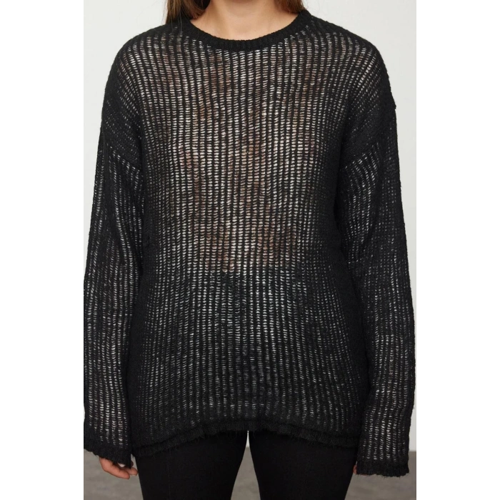 Women Fashion Stylish Crew Neck Standard Sleeve Basic Knitwear Sweater