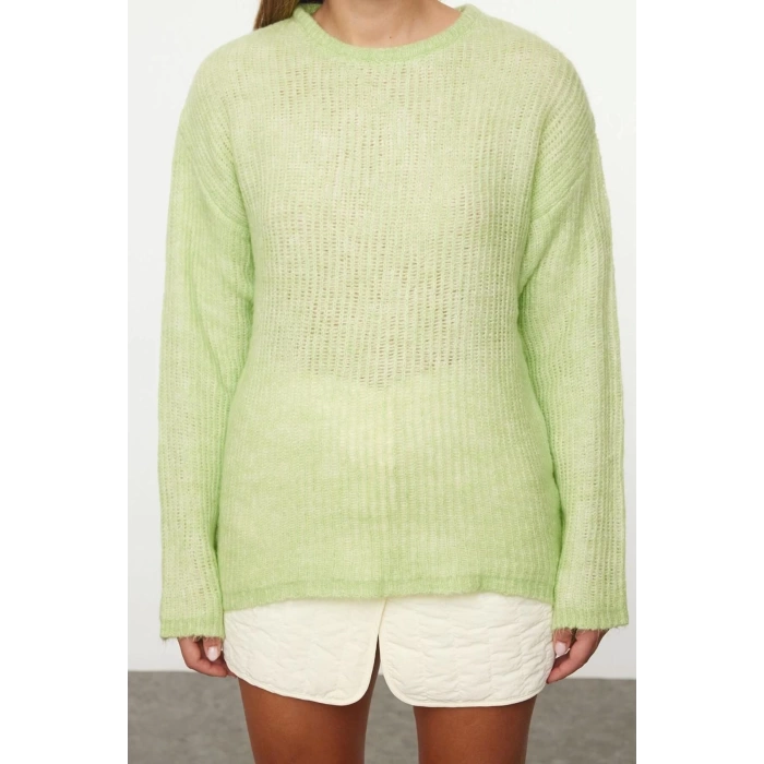Women Fashion Stylish Crew Neck Standard Sleeve Basic Knitwear Sweater