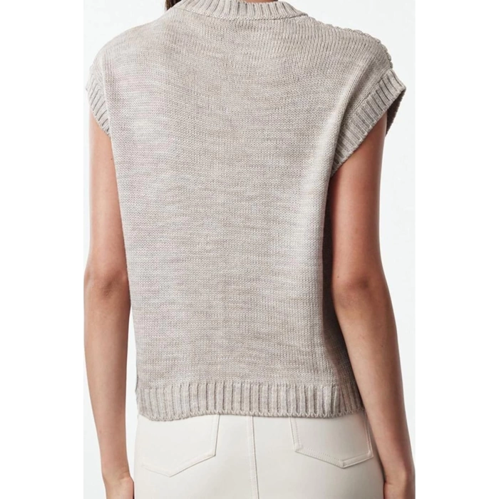 Women Fashion Stylish Crew Neck Regular Sleeve Regular Knitted Sweater