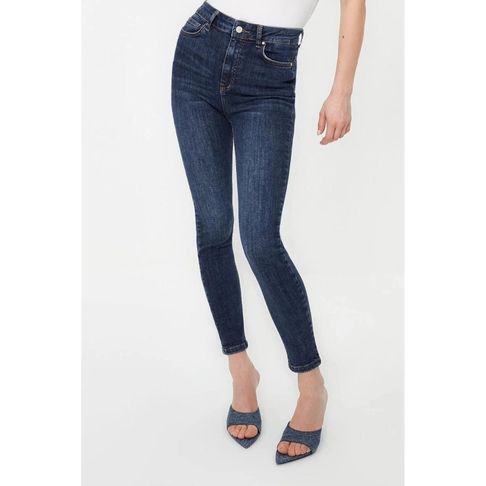 Women Fashion Stylish Jeans Skinny Leg Regular Length Denim High Waist Skinny Jeans