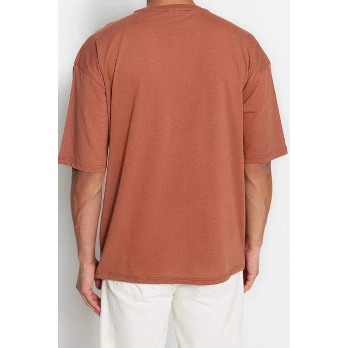 New Season Oversize Cotton Polyester Crew Neck Short Sleeve Plain Patterned Casual T-Shirt