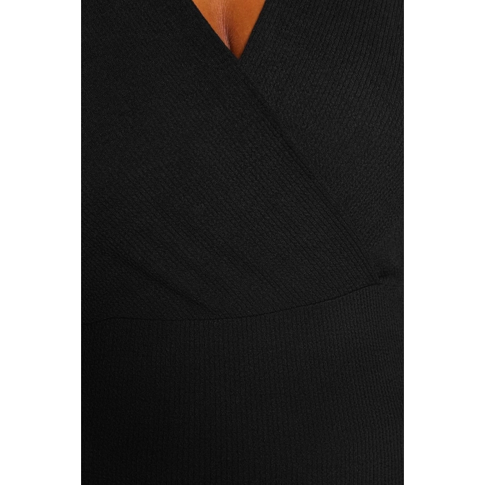 Style Womens Crepe Blouse Regular Knitted Fitted Pattern Plus Size Low Sleeve