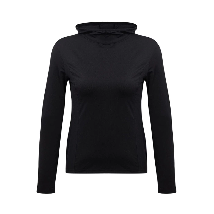 Stil Kadın Micro Reflektör Baskı Detaylı Spor Üst Bluz Regular Örme Slim Fit Kalıp Reglan Kol