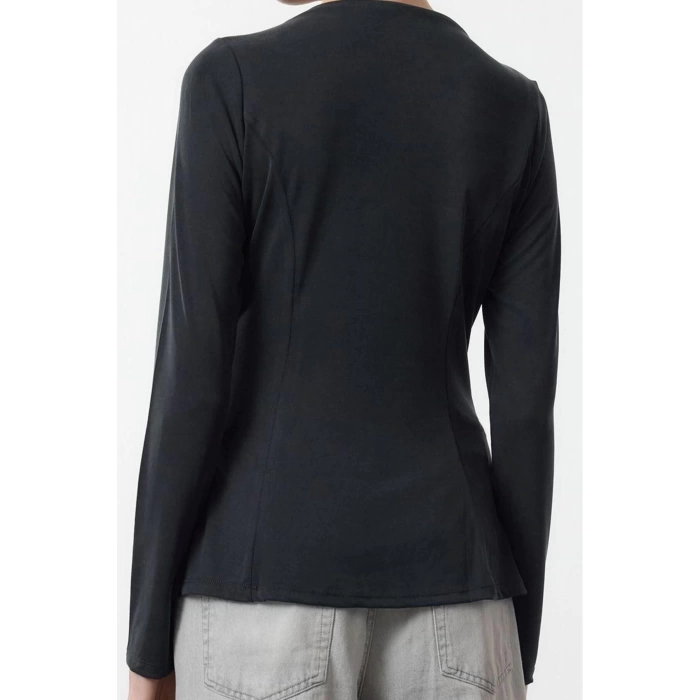 Stil Kadın Care Collection Modal Ribbed Regular Pattern Blouse Regular Knitted Slim Fit Pattern