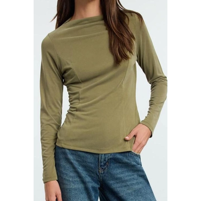 Stil Kadın Care Collection Modal Ribbed Regular Pattern Blouse Regular Knitted Slim Fit Pattern