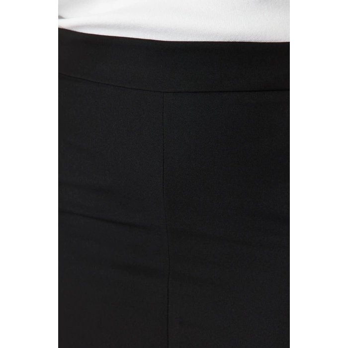 Fashion Plus Size Regular Plain Pattern Casual Midi Length High Waist Midi Woven Skirt
