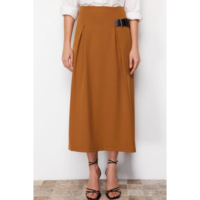 Fashion Hijab Regular Plain Pattern Daily Long Length Accessory Detailed Woven Skirt