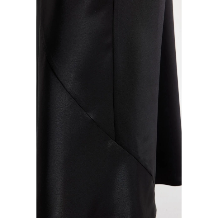 Fashion Fitted Plain Pattern Chic Night Maxi Length Woven Satin Long Skirt