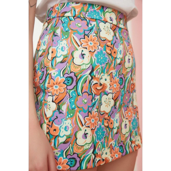 Fashion Shift Geometric Pattern Casual Mini Length Mini Length Woven Skirt