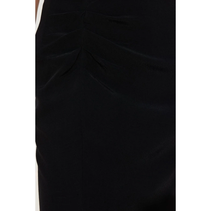 Fashion Regular Animal Pattern Daily Maxi Length Animal Patterned Slit Detail Maxi Length Woven Skirt