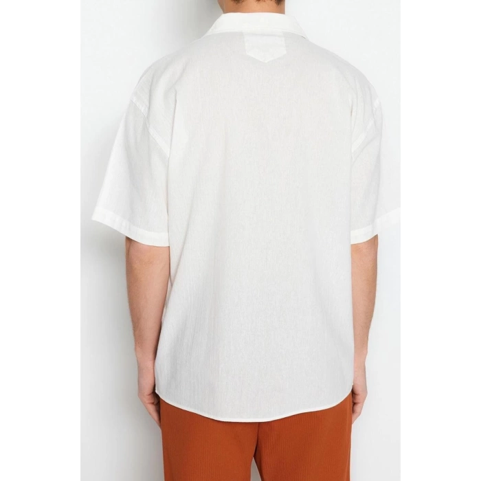 Fashion Mens Plain Pattern Casual Oversize Fit Summer Shirt