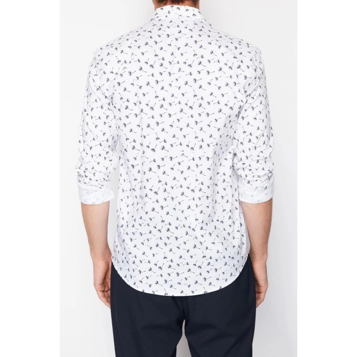 Moda Kadın Gömlek Yaka Geometrik Desen Günlük Desenli Gömlek