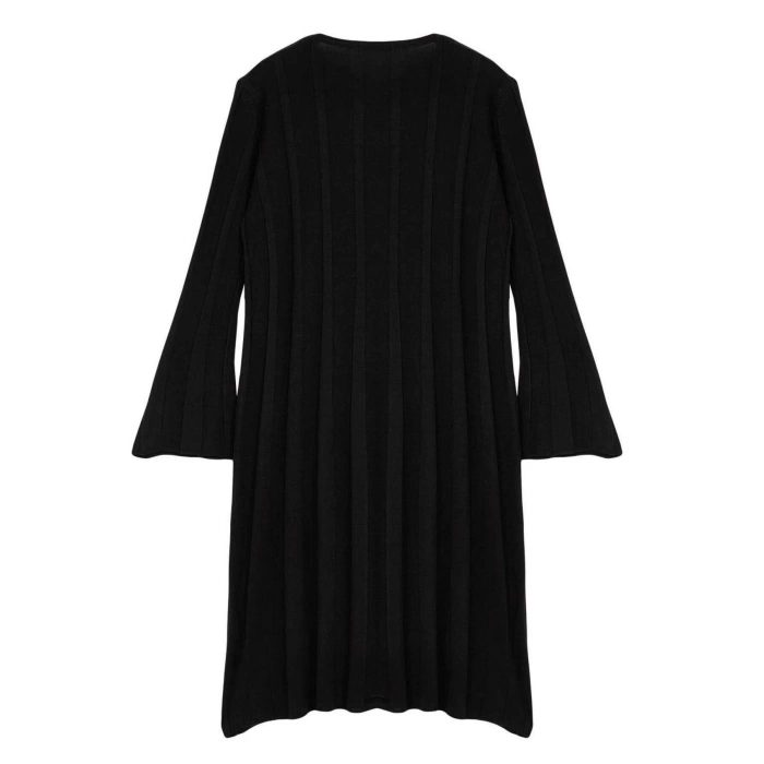 Fashion Style Fitted Crew Neck Midi Length Plus Size Ribbed Plus Size & Maternity Knitwear Dress