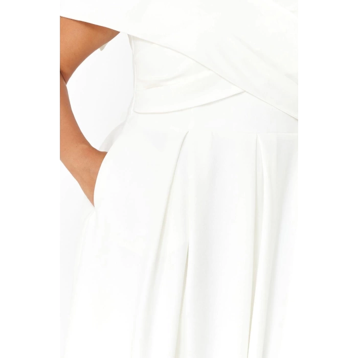 Fashion Fitted Midi Length Plus Size Woven Plus Size Evening Dress Bridal Wedding Engagement Night Dress